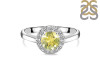 Lemon Quartz & White Topaz Ring LEM-RDR-1768.