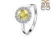 Lemon Quartz & White Topaz Ring LEM-RDR-1768.