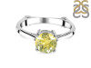 Lemon Quartz & White Topaz Ring LEM-RDR-1786.