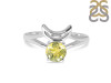 Lemon Quartz Crescent Moon Ring LEM-RDR-2151.