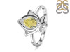 Lemon Quartz Lotus Ring LEM-RDR-2157.