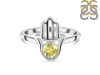 Lemon Quartz Hamsa Hand Ring LEM-RDR-2163.