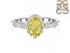 Lemon Quartz & White Topaz Ring LEM-RDR-2182.