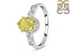 Lemon Quartz & White Topaz Ring LEM-RDR-2182.