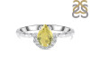 Lemon Quartz & White Topaz Ring LEM-RDR-2192.