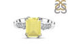 Lemon Quartz & White Topaz Ring LEM-RDR-2215.