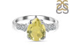 Lemon Quartz & White Topaz Ring LEM-RDR-2216.