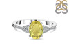 Lemon Quartz & White Topaz Ring LEM-RDR-2219.
