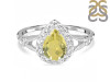 Lemon Quartz & White Topaz Ring LEM-RDR-2243.