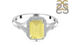 Lemon Quartz & White Topaz Ring LEM-RDR-2252.