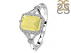 Lemon Quartz & White Topaz Ring LEM-RDR-2252.