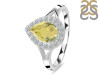 Lemon Quartz & White Topaz Ring LEM-RDR-2253.