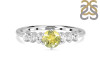 Lemon Quartz & White Topaz Ring LEM-RDR-2259.