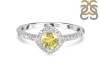 Lemon Quartz & White Topaz Ring LEM-RDR-2260.