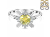 Lemon Quartz & White Topaz Ring LEM-RDR-2264.