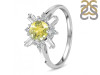 Lemon Quartz & White Topaz Ring LEM-RDR-2264.