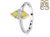 Lemon Quartz & White Topaz Ring LEM-RDR-2266.