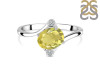 Lemon Quartz & White Topaz Ring LEM-RDR-3264.