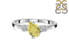 Lemon Quartz & White Topaz Ring LEM-RDR-2285.