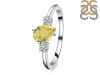 Lemon Quartz & White Topaz Ring LEM-RDR-2285.