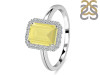 Lemon Quartz & White Topaz Ring LEM-RDR-2302.