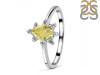 Lemon Quartz & White Topaz Ring LEM-RDR-2305.