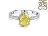 Lemon Quartz & White Topaz Ring LEM-RDR-2382.