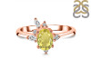 Lemon Quartz & White Topaz Ring LEM-RDR-2398.