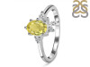 Lemon Quartz & White Topaz Ring LEM-RDR-2398.