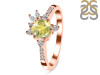 Lemon Quartz & White Topaz Ring LEM-RDR-2406.