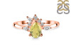 Lemon Quartz & White Topaz Ring LEM-RDR-2431.