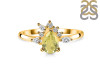 Lemon Quartz & White Topaz Ring LEM-RDR-2431.
