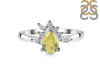Lemon Quartz & White Topaz Ring LEM-RDR-2431.