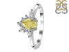 Lemon Quartz & White Topaz Ring LEM-RDR-2431.