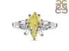 Lemon Quartz & White Topaz Ring LEM-RDR-2521.