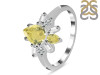 Lemon Quartz & White Topaz Ring LEM-RDR-2521.