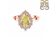 Lemon Quartz & White Topaz Ring LEM-RDR-2770.