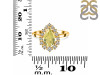 Lemon Quartz & White Topaz Ring LEM-RDR-2770.