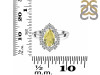 Lemon Quartz & White Topaz Ring LEM-RDR-2770.