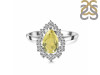 Lemon Quartz & White Topaz Ring LEM-RDR-2770.