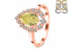 Lemon Quartz & White Topaz Ring LEM-RDR-2770.
