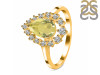 Lemon Quartz & White Topaz Ring LEM-RDR-2770.