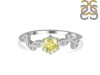 Lemon Quartz & White Topaz Ring LEM-RDR-2981.
