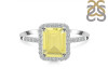 Lemon Quartz & White Topaz Ring LEM-RDR-3071.