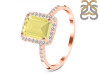 Lemon Quartz & White Topaz Ring LEM-RDR-3071.