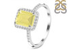 Lemon Quartz & White Topaz Ring LEM-RDR-3071.