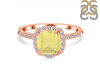 Lemon Quartz & White Topaz Ring LEM-RDR-3119.
