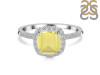 Lemon Quartz & White Topaz Ring LEM-RDR-3119.