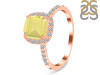 Lemon Quartz & White Topaz Ring LEM-RDR-3119.
