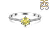 Lemon Quartz & White Topaz Ring LEM-RDR-3143.